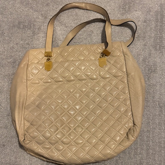 Marc Jacobs Beige Quilted Tote with Gold Hardware - Picture 3 of 6
